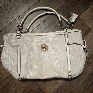 Coach Audrey Edition Cream Shoulder Bag with Textured Design